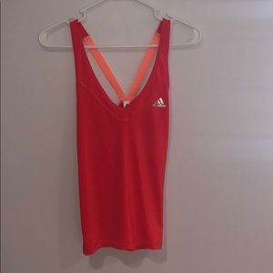Adidas pink tank top